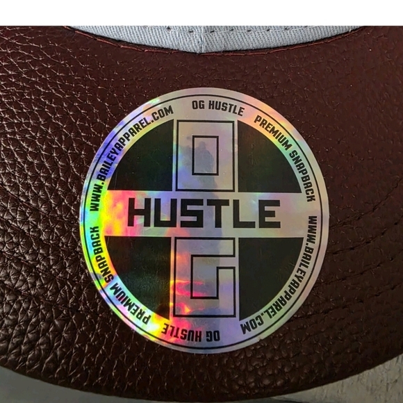 HUSTLE G "FRESH" Light Blue Maroon Snapback Hat Cap | Bailey Apparel - Picture 5 of 5